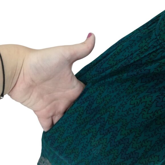 Stetson Embroidered Pearl Snap Short Sleeve A Line Dress Size XS Cotton Blue - Picture 6 of 16